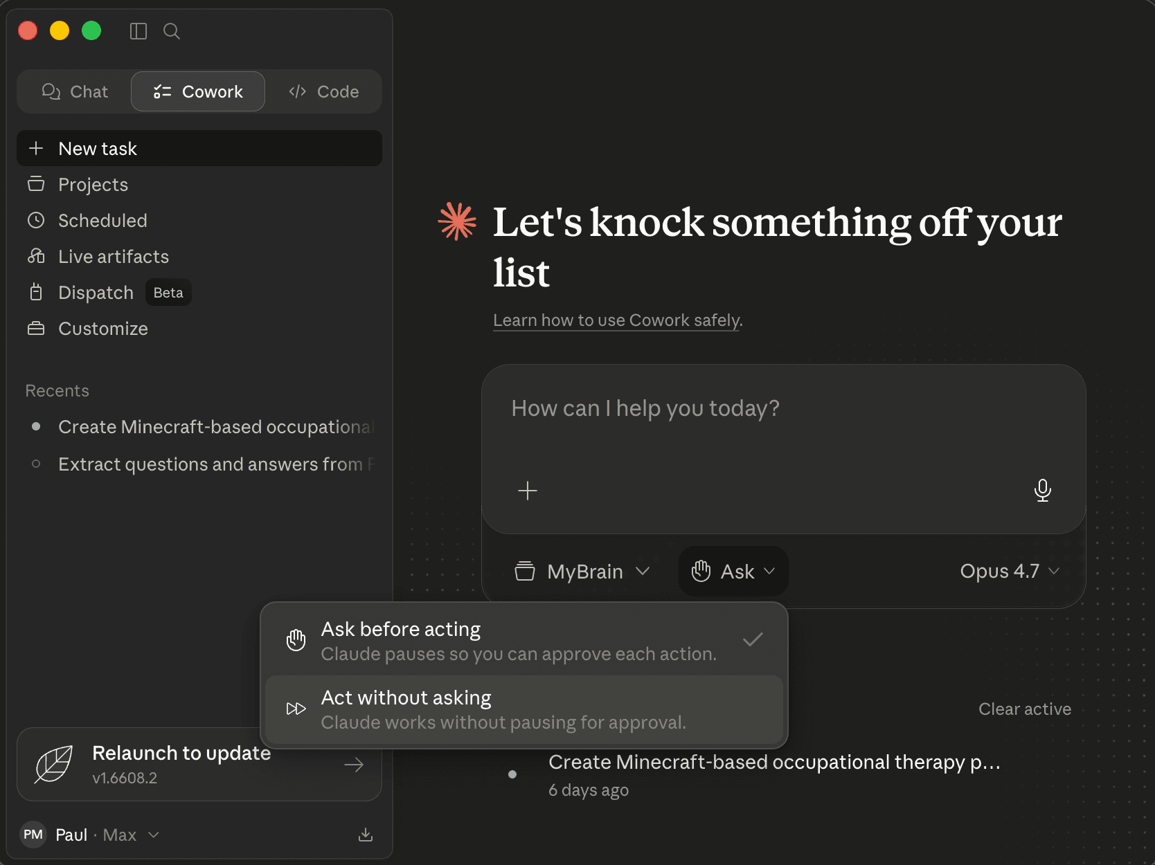 Cowork — Act without asking
